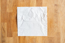 crumpled white paper 
