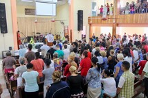 Church meeting in Havana, Cuba
