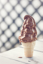 melting ice cream cone 