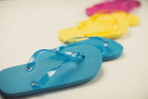 colorful flip flops 
