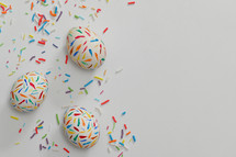 confetti decorated eggs 
