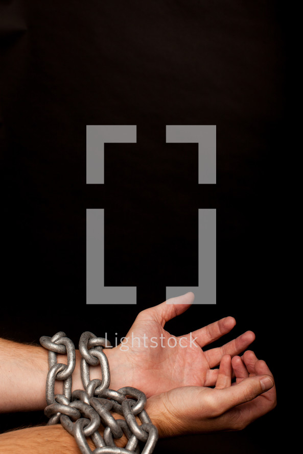 chained wrists 