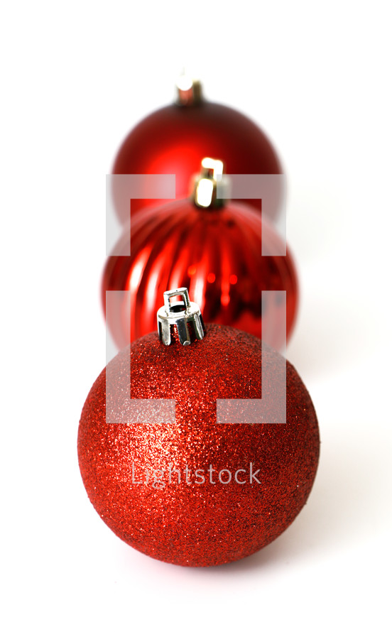 red Christmas ornaments 