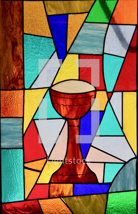 chalice stained glass window 