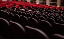 rows of seats in an auditorium 