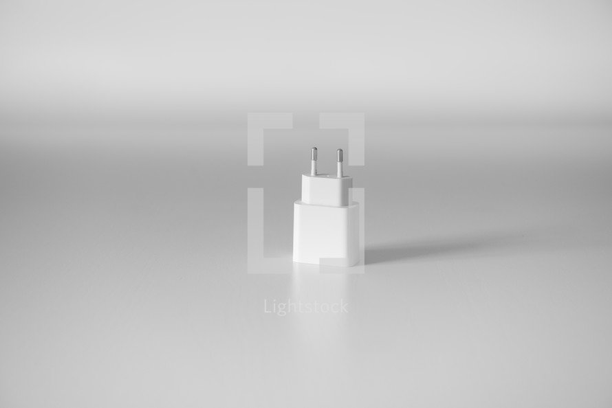 white adapter usb port power cord for phone charging
