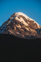 Snowy peak in the morning