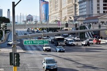 traffic on Las Vegas Boulevard 