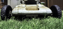 lawnmower closeup 