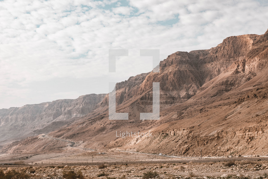 Mountains along the Dead Sea