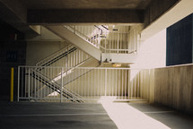 stairwell in a parking garage 