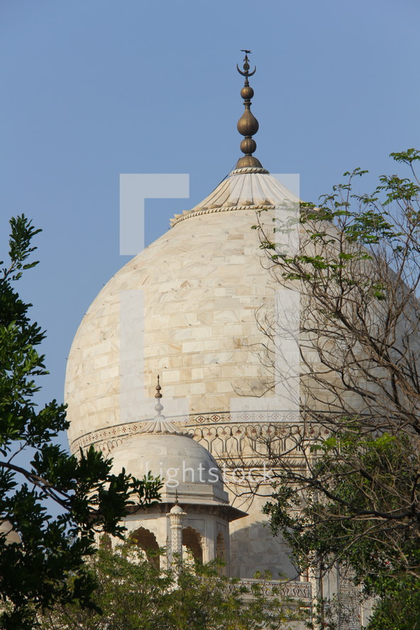 top of the Taj Mahal 