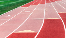 starting line on a track 
