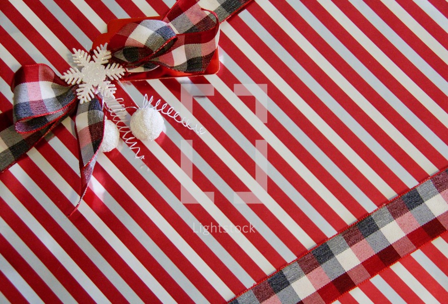 red and white striped wrapping paper 