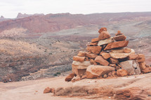 large pile of stacked rocks 