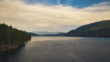 View over lake