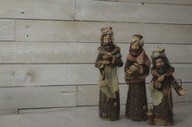 wise men figurines in a Nativity scene 