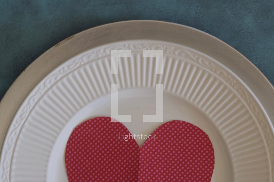 A heart on a plate 