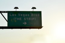 Las Vegas Boulevard, The Las Vegas strip street sign 