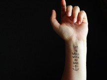 Arm tattoo "it is well with my soul",