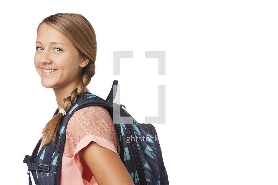 teen girl heading Back to school