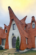 Fairytale clay castle of Porumbacu Village, Sibiu Region, Romania - 07 January 2022