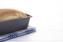 bread in a pan 
