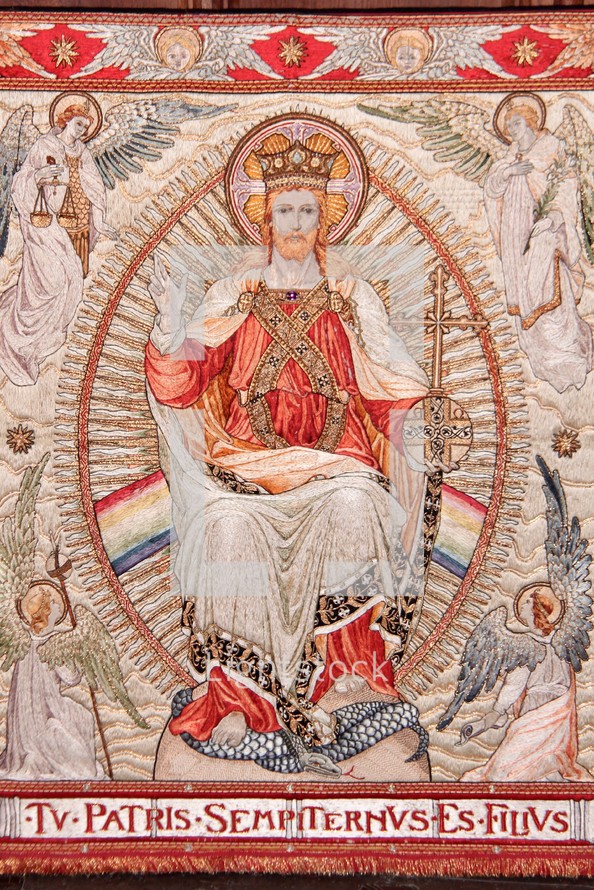 woven tapestry of Jesus 