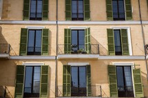 shutters, windows, and terraces 