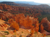 red rock formations in a canyon 