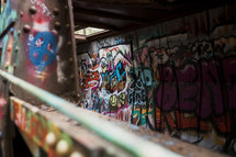 graffiti on an old train 