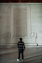 inside the Lincoln Memorial 