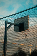 Basketball net in a park, recreation urban sports basket ball