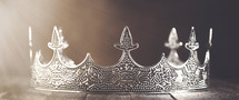 crown on a wooden background 