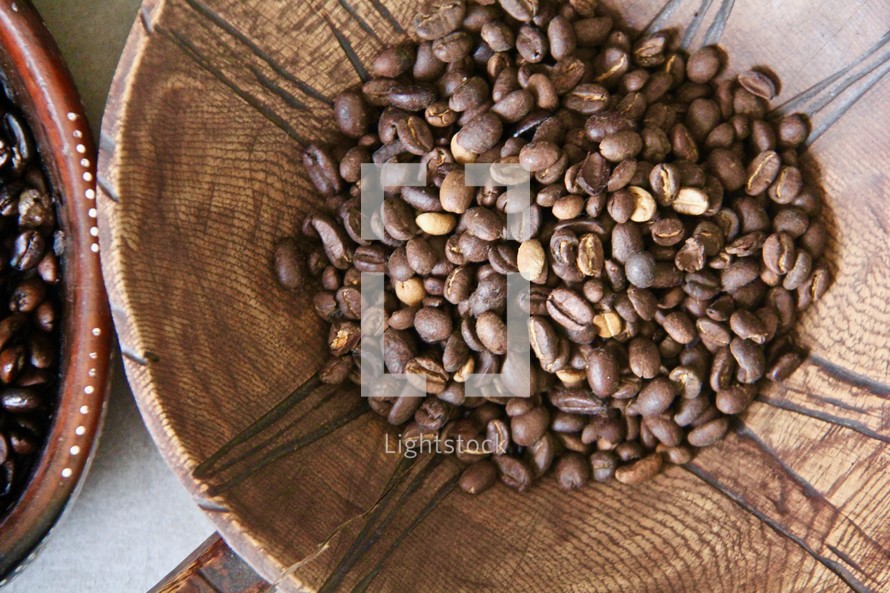 bowl of coffee beans 