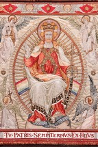 woven tapestry of Jesus 
