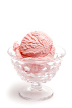 cup of strawberry ice cream 