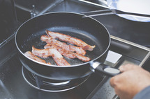 frying bacon 