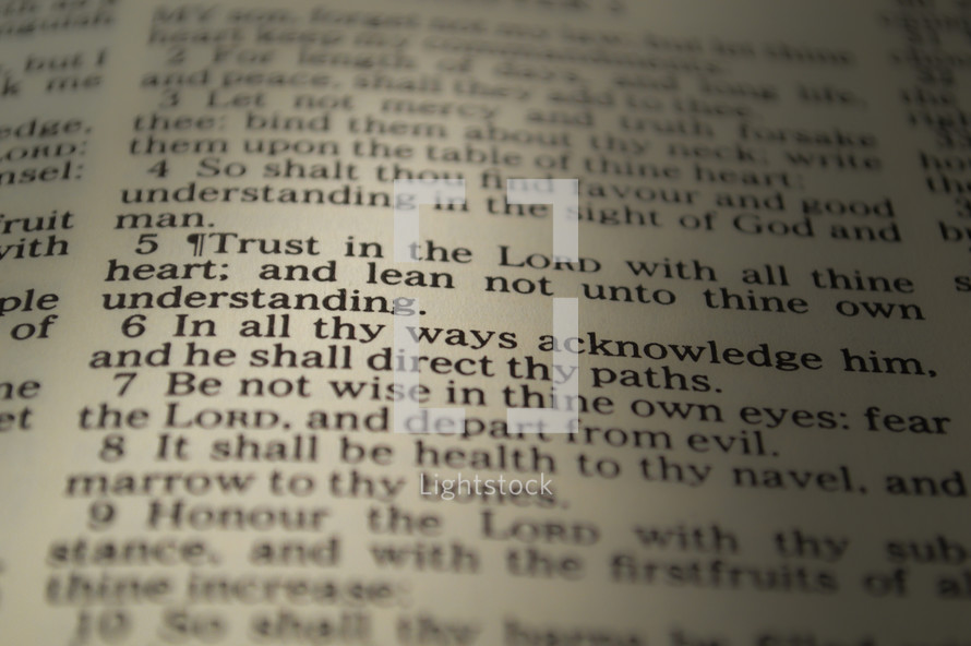 Trust in the Lord with all thine heart 