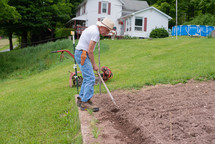 grandfather gardening 