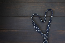 heart shape in a necktie 