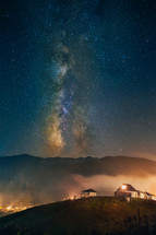 Milky Way galaxy in the mountains