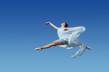 ballerina leaping in the air 