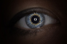 Close up of a blue eye.