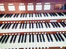 Pipe organ keyboard