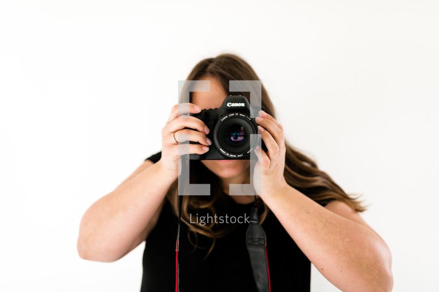 woman taking a picture 