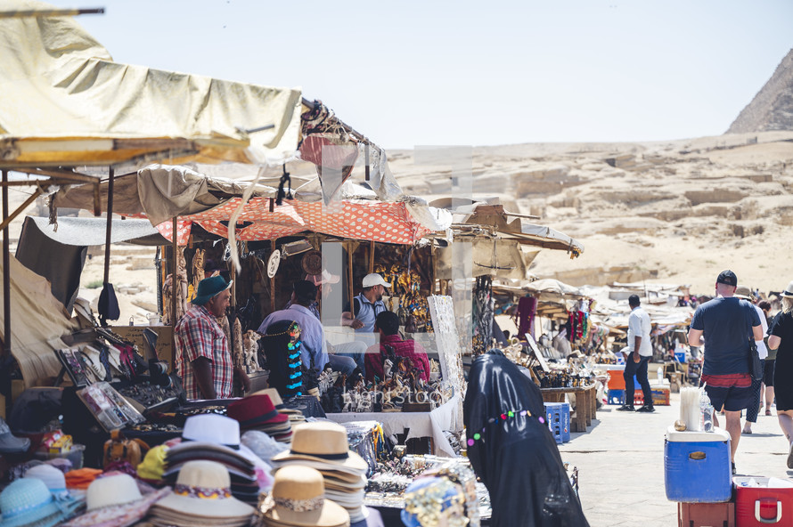 outdoor market in Egypt 