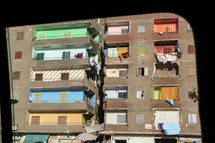 apartment balconies in modern day Egypt 