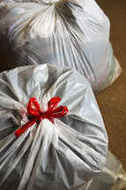 bags of clothes to donate 