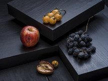 fruit on boards 